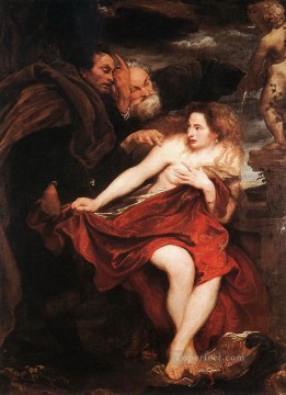 Susana y los ancianos, pintor barroco de la corte Anthony van Dyck Pinturas al óleo